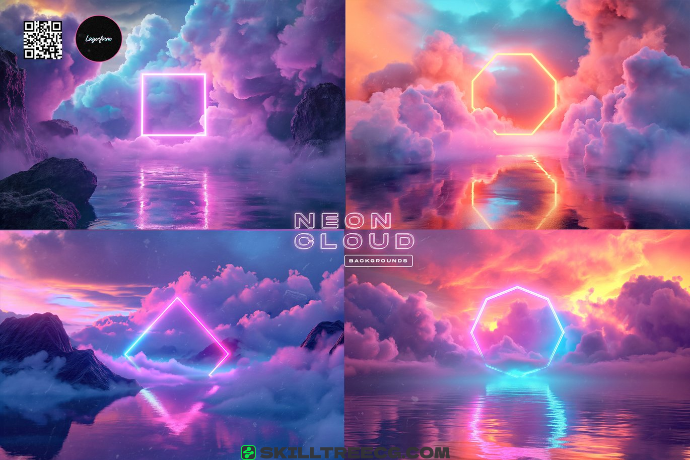 图片[2]-Neon Clouds Background Pack（669243）-技能树